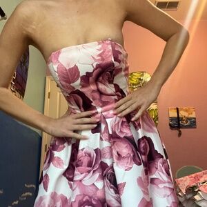 flower high low dress